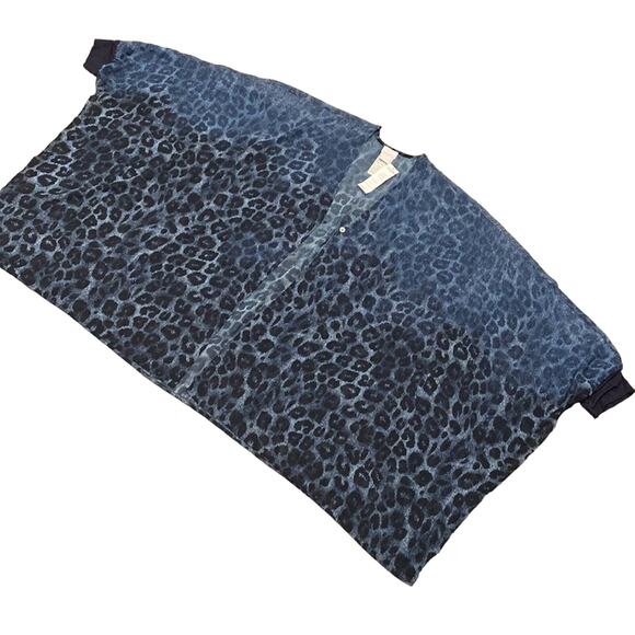 NWT Chico's Leopard-Print Ruana Wrap Size S/M Style 570312332 - Picture 2 of 12